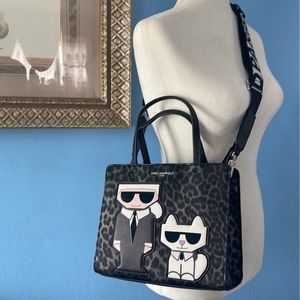 Karl lagerfeld Paris zipper closure cross body bag
